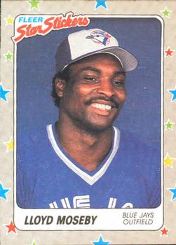 1988 Fleer Sticker Baseball Cards        075      Lloyd Moseby